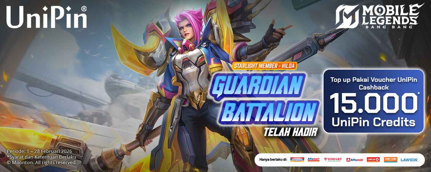 Guardian Battalion Telah Hadir di MLBB! Saatnya Top Up Lebih Hemat Bareng UniPin